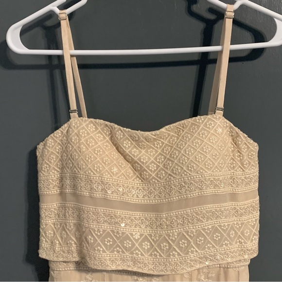 BRAND NEW! Bisou NYC Mon Ange Jumpsuit. Ecru/Beige Color. Size S/M - Picture 3 of 16